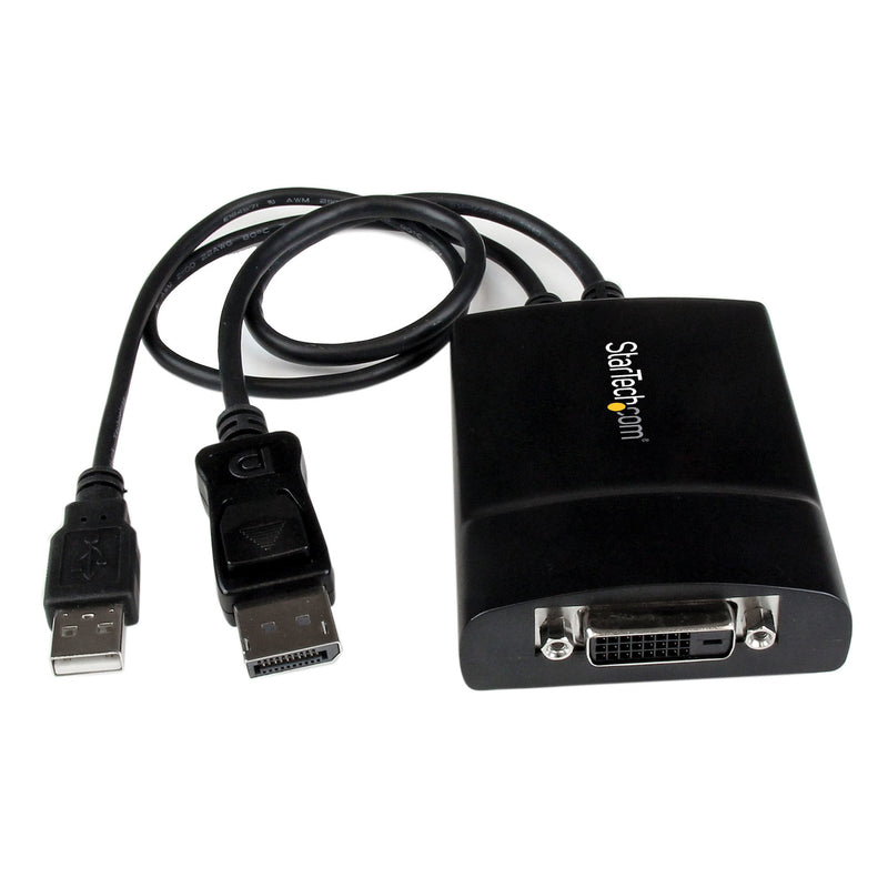 StarTech.com DP2DVID2 videokabel adapter 0,37 m DisplayPort DVI-D Sort