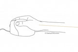 BakkerElkhuizen Evoluent4 mus Kontor Højre hånd USB Type-A Laser 2600 dpi