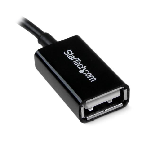 StarTech.com UUSBOTG USB-kabel USB 2.0 0,127 m Micro-USB B USB A Sort