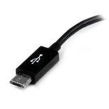 StarTech.com UUSBOTG USB-kabel USB 2.0 0,127 m Micro-USB B USB A Sort
