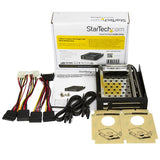 StarTech.com HSB220SAT25B drive bay panel 8,89 cm (3.5") Kantpanel Sort