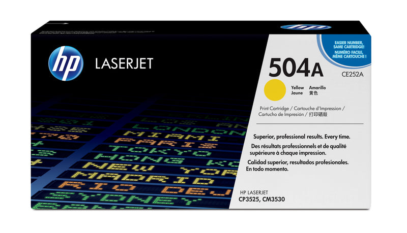 HP 504A Yellow Original LaserJet Toner Cartridge tonerpatron 1 stk