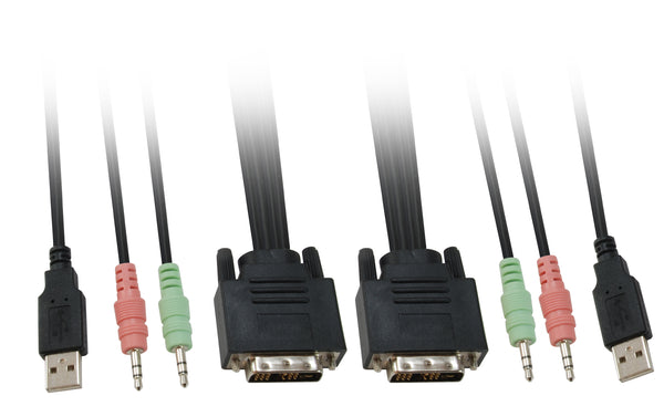 LevelOne KVM-0260 KVM Switch Sort, Grå