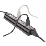 Manhattan 161572 interface hub USB 2.0 480 Mbit/s Sort, Sølv