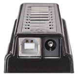 Manhattan 161572 interface hub USB 2.0 480 Mbit/s Sort, Sølv