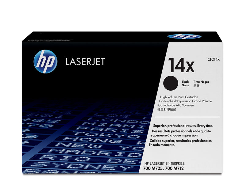 HP 14X High Yield Black Original LaserJet Toner Cartridge tonerpatron 1 stk