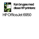 HP 903 4-Pack CMYK(4) Original Ink Cartridge Combo blækpatron Standard udbytte Sort, Blå, Magenta, Gul