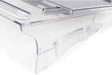 BakkerElkhuizen FlexDesk 640 dokumentholder Plast, Gummi, Stål Lys grå, Transparent