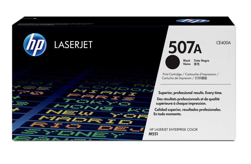 HP 507A Black Original LaserJet Toner Cartridge tonerpatron 1 stk
