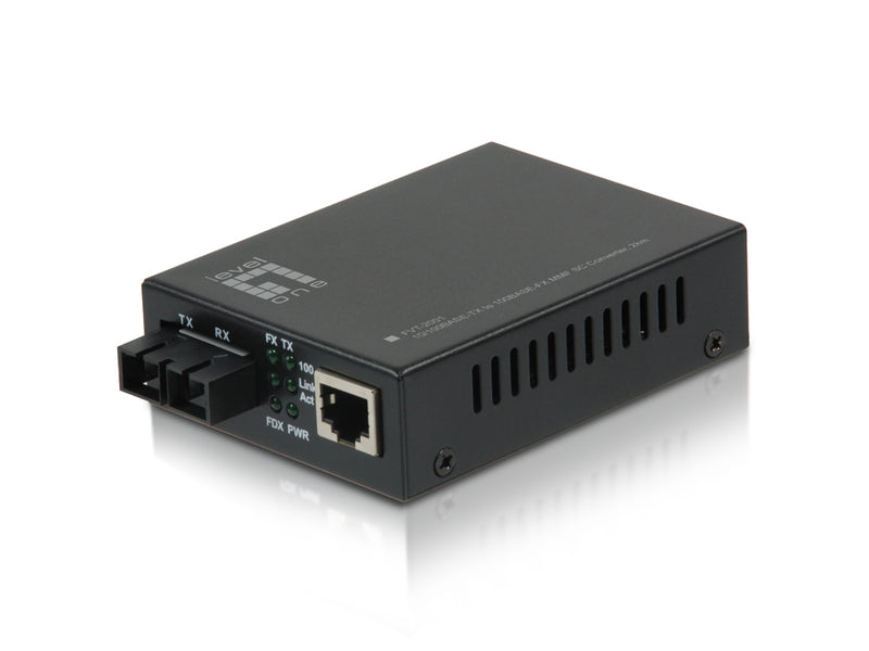 LevelOne FVT-2001 netværksomformer til medie 100 Mbit/s 1310 nm Multitilstand Sort