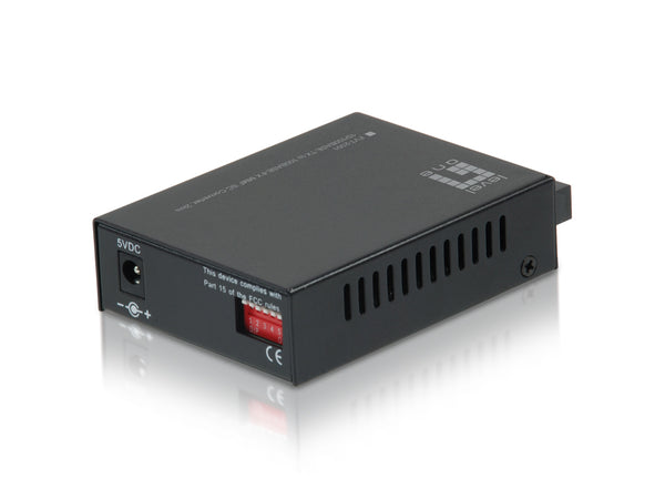 LevelOne FVT-2001 netværksomformer til medie 100 Mbit/s 1310 nm Multitilstand Sort