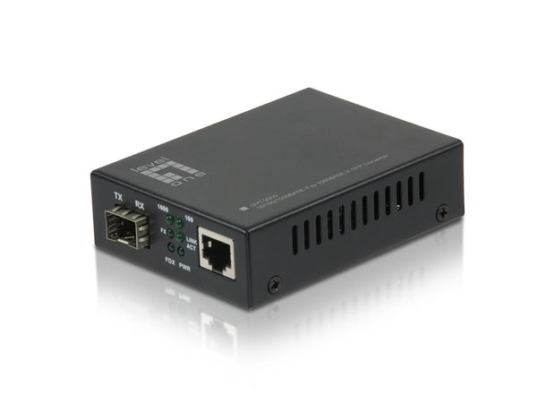 LevelOne GVT-2000 netværksomformer til medie 1000 Mbit/s Multitilstand Sort