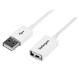 StarTech.com 3m USB2.0 m/f USB-kabel USB A Hvid