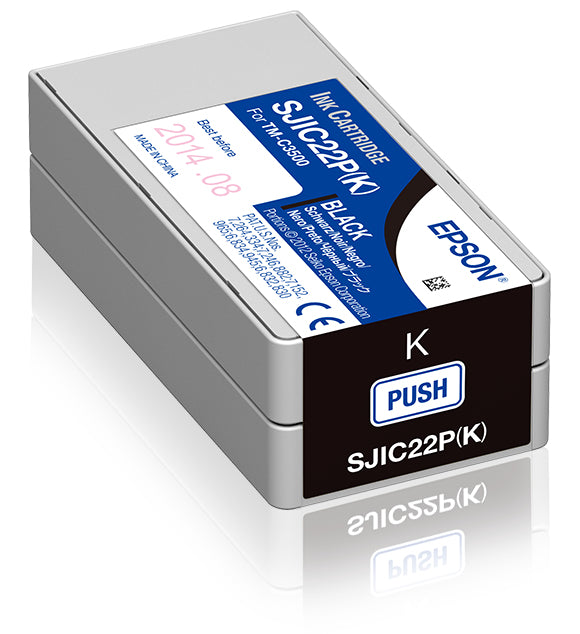Epson SJIC22P(K) blækpatron 1 stk Original Sort