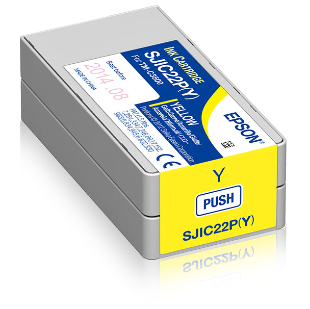Epson SJIC22P(Y) blækpatron 1 stk Original Gul