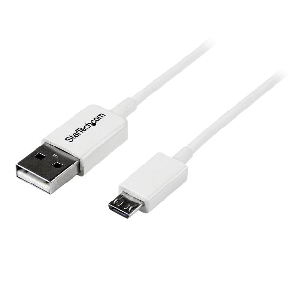 StarTech.com 2m USB 2.0 A/Micro-B m/m USB-kabel USB A Micro-USB B Hvid
