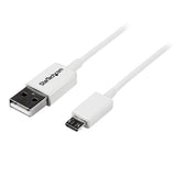 StarTech.com 1m USB 2.0 A/Micro-B m/m USB-kabel USB A Micro-USB B Hvid
