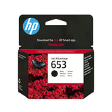 HP 653 Black Original Ink Advantage Cartridge blækpatron 1 stk Standard udbytte