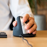R-Go Tools RGOHELELA mus Kontor Venstre hånd USB Type-A Optisk 2400 dpi