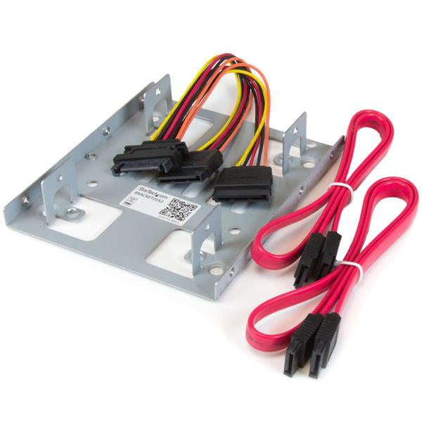 StarTech.com BRACKET25X2 drive bay panel 8,89 cm (3.5") Bærerpanel Rustfrit stål