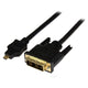 StarTech.com HDDDVIMM2M videokabel adapter 2 m Micro-HDMI DVI-D Sort