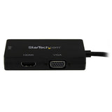 StarTech.com MDP2VGDVHD videokabel adapter 0,15 m Mini DisplayPort DVI-D + VGA (D-Sub) + HDMI Sort