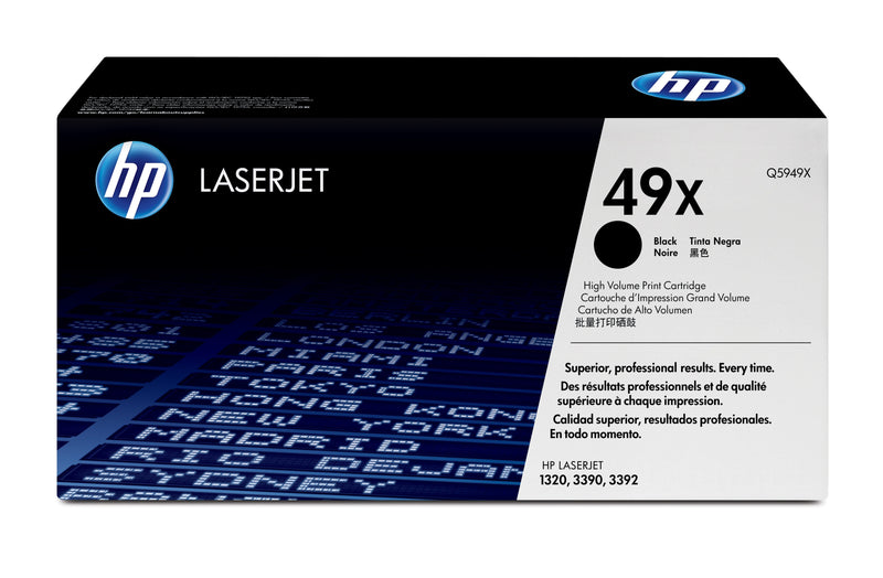 HP 49X High Yield Black Original LaserJet Toner Cartridge tonerpatron 1 stk