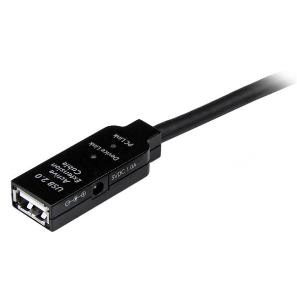 StarTech.com USB 2.0, 20m, M/F USB-kabel USB A Sort