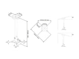 Multibrackets 0742 monteringsbeslag til projektor Loft Hvid