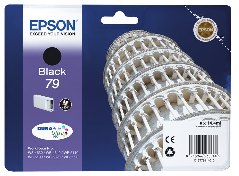 Epson Tower of Pisa 79 blækpatron 1 stk Original Standard udbytte Sort