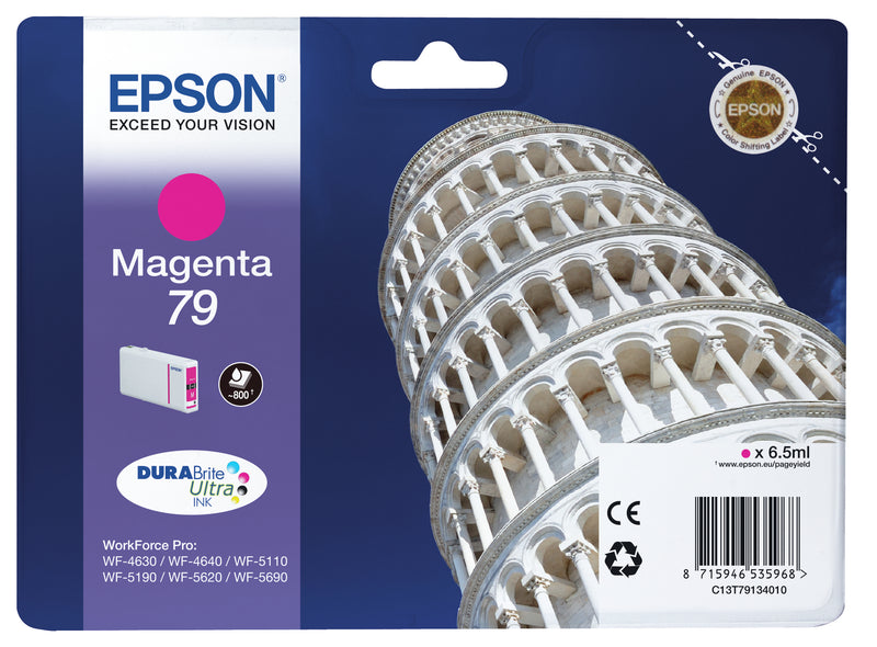 Epson Tower of Pisa 79 blækpatron 1 stk Original Standard udbytte Magenta