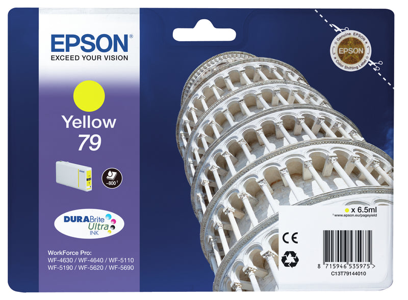 Epson Tower of Pisa 79 blækpatron 1 stk Original Standard udbytte Gul