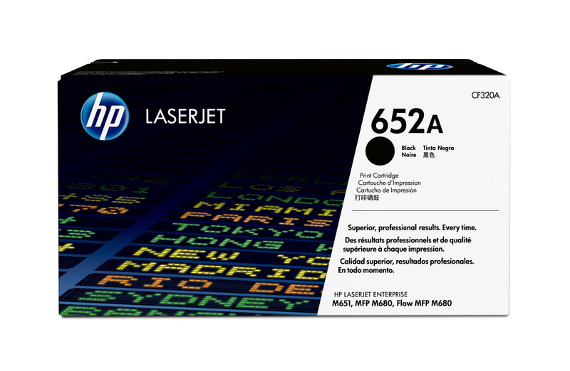 HP 652A Black Original LaserJet Toner Cartridge tonerpatron 1 stk