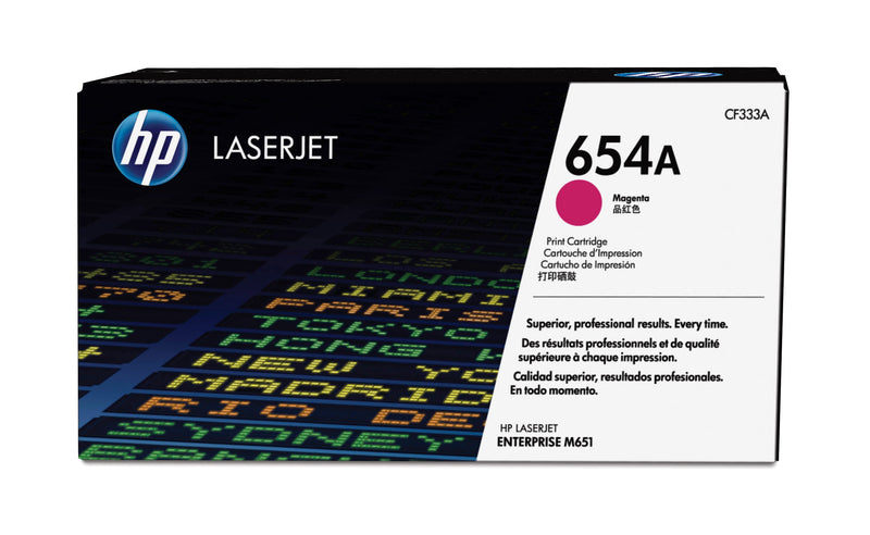 HP 654A Magenta Original LaserJet Toner Cartridge tonerpatron 1 stk