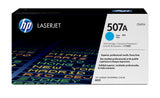 HP 507A Cyan Original LaserJet Toner Cartridge tonerpatron 1 stk Blå