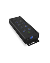 ICY BOX IB-HUB1703-QC3 USB 3.2 Gen 1 (3.1 Gen 1) Type-B 5000 Mbit/s Sort