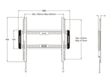 Multibrackets 1008 tv-beslag 165,1 cm (65") Sort