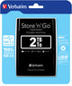 Verbatim Store 'n' Go ekstern harddisk 2 TB 5400 rpm Micro-USB B 3.2 Gen 1 (3.1 Gen 1) Sort