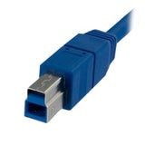 StarTech.com USB3SAB1M USB-kabel USB 3.2 Gen 1 (3.1 Gen 1) 1 m USB A USB B Blå