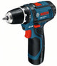 Bosch GSR 10,8-2-LI Professional Nøglefri Sort, Blå, Rød