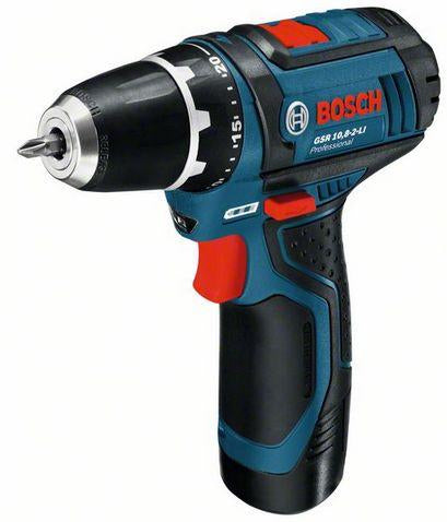 Bosch GSR 10,8-2-LI Professional Nøglefri Sort, Blå, Rød
