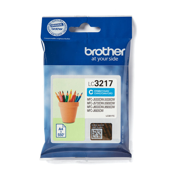 Brother LC3217C blækpatron 1 stk Original Blå