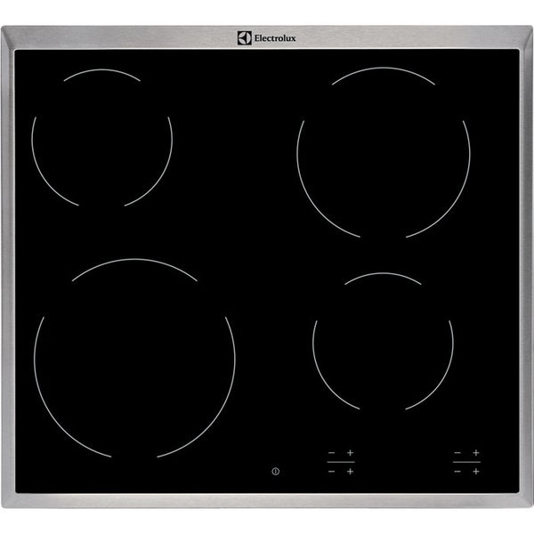 Electrolux EHF16240XK kogeplade Sort Indbygget Keramisk 4 zone(s)