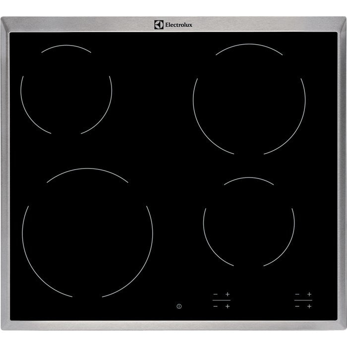 Electrolux EHF16240XK kogeplade Sort Indbygget Keramisk 4 zone(s)