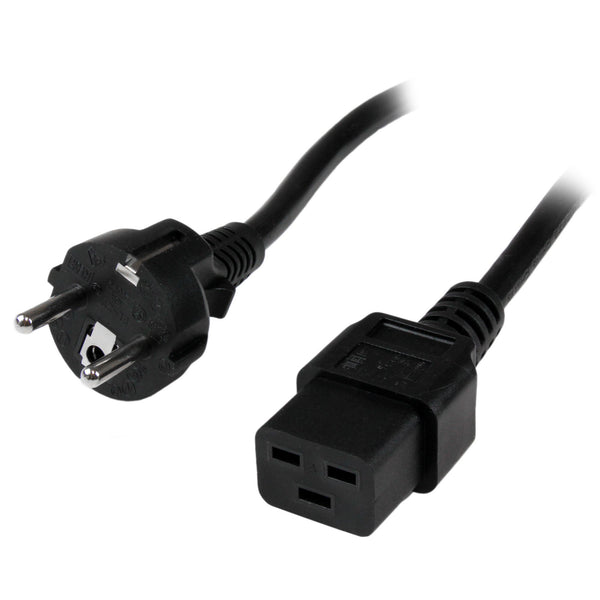 StarTech.com PXTEUC192M el-ledning Sort 2 m CEE7/7 C19 forbinder