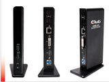 CLUB3D SenseVision USB3.0 Dual Display Docking Station Ledningsført USB 3.2 Gen 1 (3.1 Gen 1) Type-A Sort