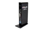 CLUB3D SenseVision USB3.0 Dual Display Docking Station Ledningsført USB 3.2 Gen 1 (3.1 Gen 1) Type-A Sort
