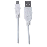 Manhattan 324069 USB-kabel USB 2.0 1,8 m USB A Micro-USB B Hvid