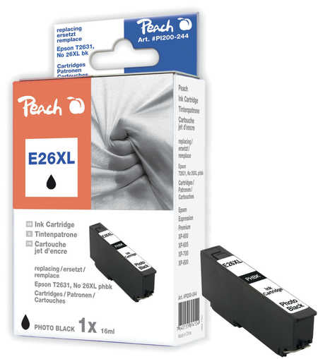 Peach 316574 blækpatron 1 stk Foto sort