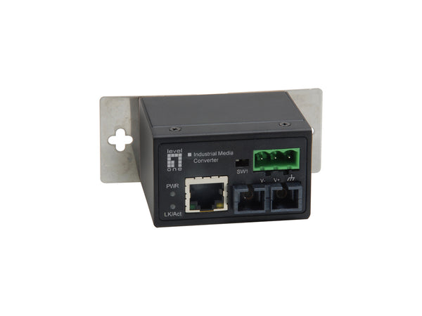 LevelOne IEC-4301 netværksomformer til medie 100 Mbit/s Enkeltilstand Sort